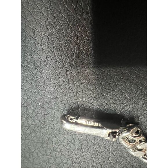 Gucci gg silver tone chain bar bracelet unisex - Picture 6 of 7